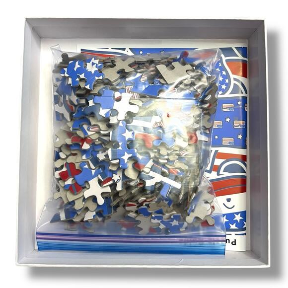 Vineyard Vines Jigsaw Puzzle 300 Pieces Patriotic Flag Whale Summer Vacation - Picture 4 of 9